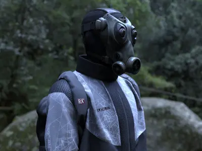 Post-apocalyptic survivor character 3D model