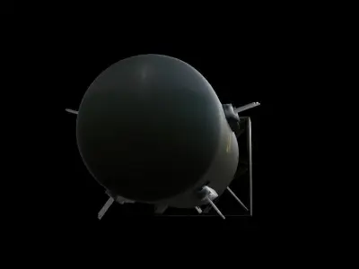 Little Boy Atomic Bomb Low-poly 3D model