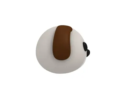 Dog Head Low-poly 3D model