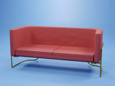 free Double sofa Free 3D model