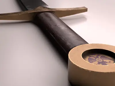 Ancient Roman Emperor Sword Low-poly 3D model