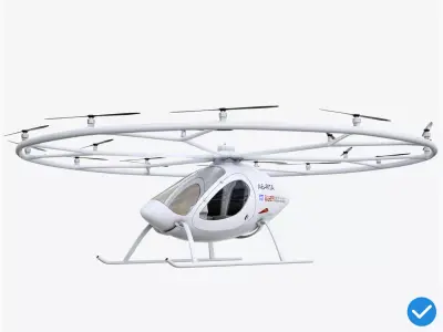 Flying Taxi Dubai PBR Low-poly 3D model
