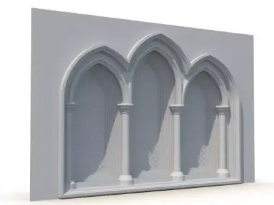 Gothic Window 010 3D model