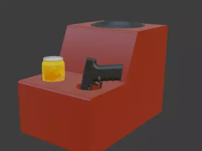 Center Console wth a Subwoofer 3D model