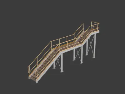 staircase 003 3D model 3D model 3D model