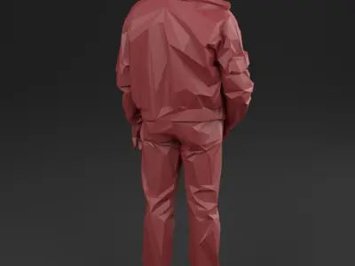 Men 02 pilot - Low Poly Low-poly 3D model