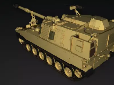 Paladin military tank Free 3D model