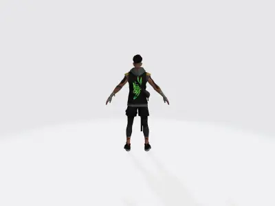 Game cobra Character Low-poly 3D model