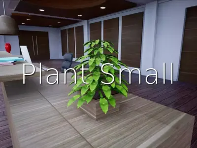Plant Small SHC Quick Office LM Low-poly 3D model