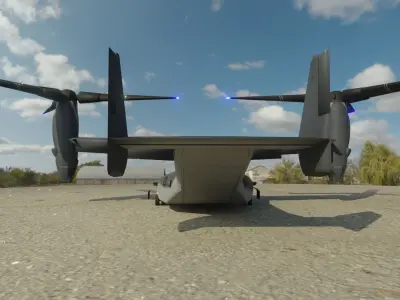 bell boeing v-22 osprey  Low-poly 3D model