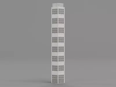 Paper Skyscraper V1 Low-poly 3D model