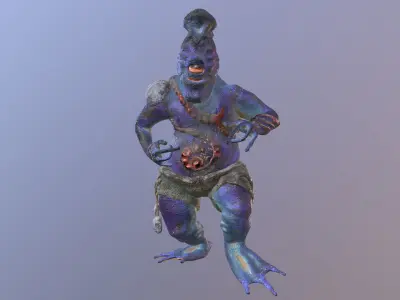 Frogbire Monster Low-poly 3D model