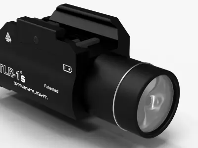 TLR-1s Tactical Flashlight Low-poly 3D model