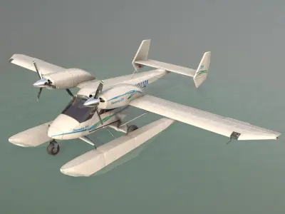 Accord-201 Floatsplane Discovery Livery Low-poly 3D model