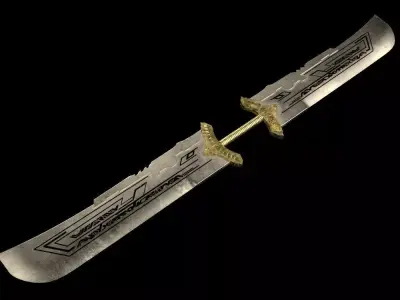 Thanos Double-Edged Sword Low-poly 3D model