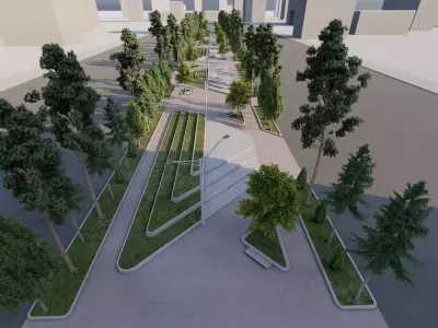 bolvar-park-public bolvar-Private Landscape 3D model