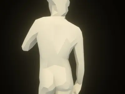 David Sculpture Low Poly Low-poly 3D model