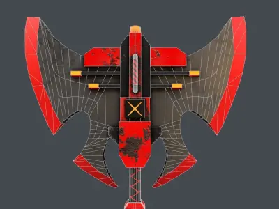 Sci-Fi Axe V4 - 04 Low-poly 3D model