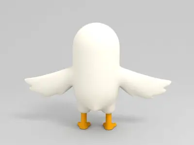 Rigged Duck Character 3D model