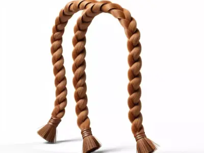 Worn Leather Cat O Nine Tails 3D model