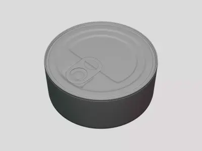 Short Tuna Can - Geometry Only No Textures No Materials 3D model