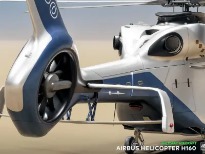 Airbus Helicopter H160 - Military Helicopter Low-poly 3D model