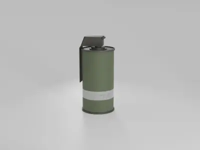 Textured and Rigged M18 Smoke Grenade Low-poly 3D model