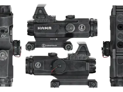 LEUPOLD MARK 4 HAMR SCOPE Low-poly 3D model