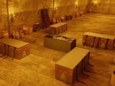 U Shaped Egyptian Mummification Corridor and Punishment Set 3D model