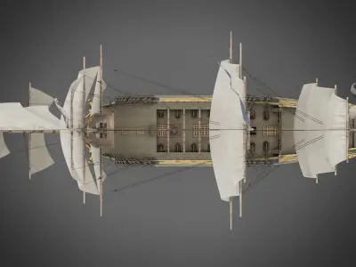 18th Century Man of War 3D model