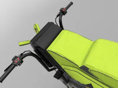 Golf Bike Low-poly 3D model