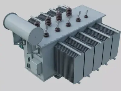 Electrical Transformer 2A Low-poly 3D model
