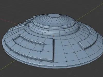 UFO Spaceship Low-poly 3D model