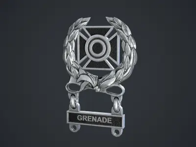 Marksmanship Expert Badge Low-poly 3D model