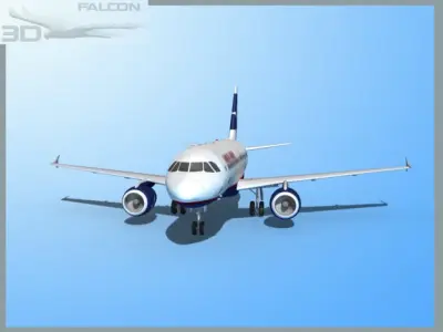 Falcon3D A319 Hamburg Airways 3D model