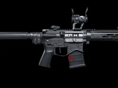 Springfield Armory Saint edge PDW Saint edge EVAC ar15 pistols Low-poly 3D model