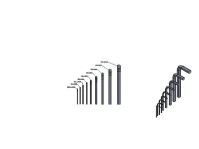 Allen Key Set Free 3D model