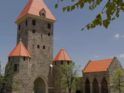 Medieval City Gate Free 3D model