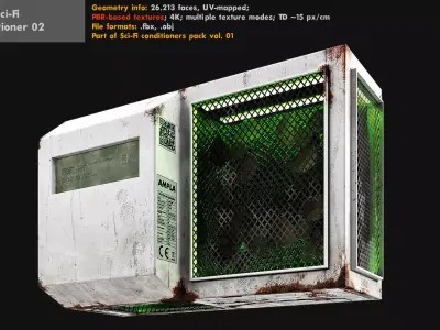 Sci-Fi air conditioner 02 Free 3D model