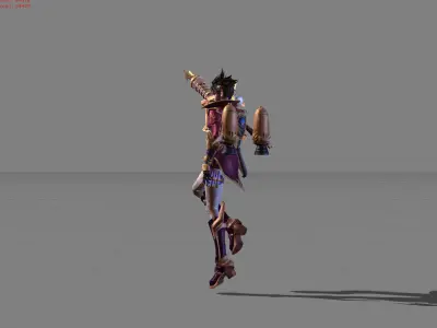 Jet archer Kimmy Steam Researcher Low-poly 3D model