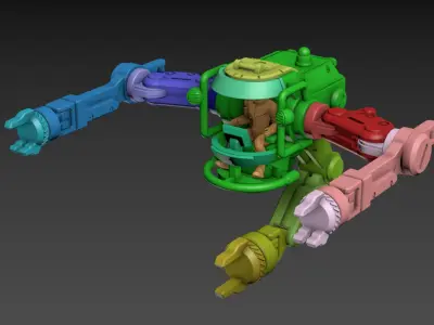  Repair Crew 10mm Plus 32mm Detailed Repair Pod 3D print model