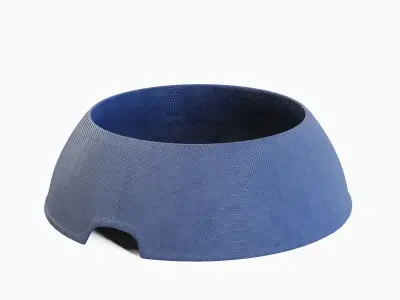 Plastic Dog Bowl A 03 Low-poly 3D model