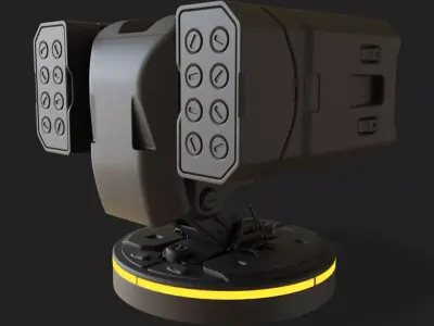 Hardsurface Sci fi Turret Design 3D model