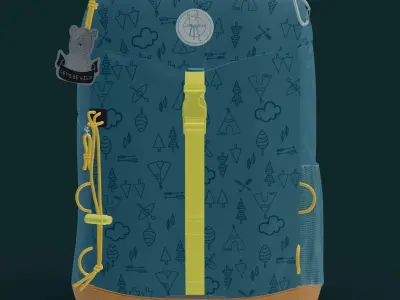3D backpack model Low-poly 3D model