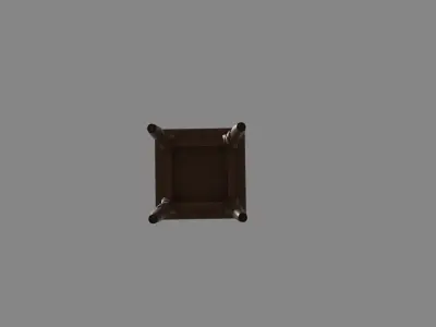 small wooden chair Free low-poly 3D model
