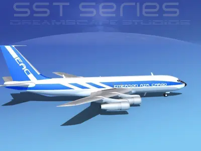 Boeing 707-320 SS Emerson Air Cargo 3D model