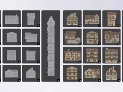Medieval Houses 3D model