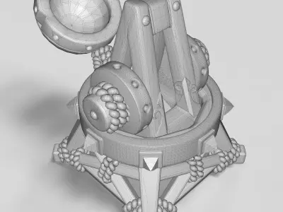 Catapult Ballista Trebuchet Ancient Medieval Siege Engine 3D model