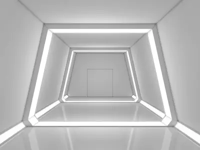 Empty Sci Fi Hallway 3D model