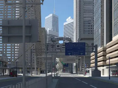 3D City Intersection 3 3D model